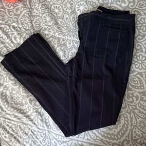 Navy Blue Pinstripe Pants